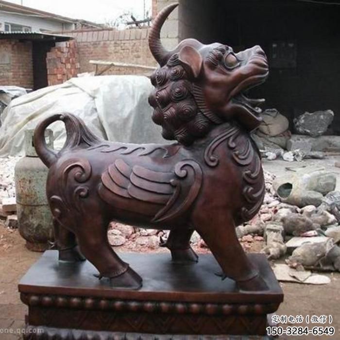 酒店獨(dú)角獸雕塑 庭院仿真雕塑 彩繪小品