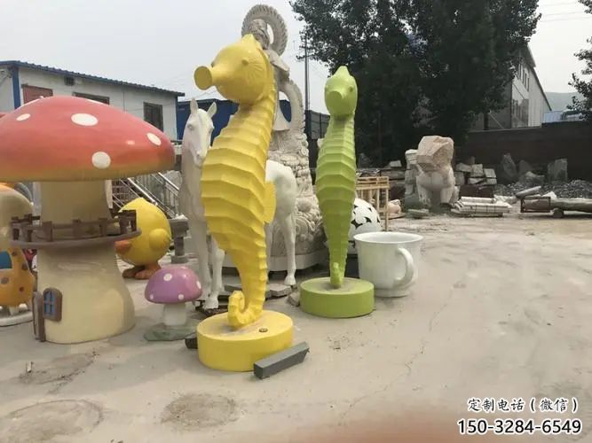 大型海馬雕塑 商業(yè)街廣場雕塑 古銅色擺件