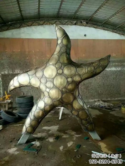 古銅色海星雕塑 大型城市雕塑 商業(yè)街擺件