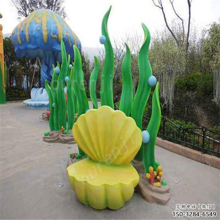 彩繪貝殼雕塑 仿真動(dòng)物雕塑 步行街?jǐn)[件