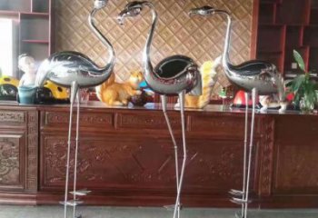 商場(chǎng)火烈鳥雕塑 仿真動(dòng)物雕塑 店門口小品