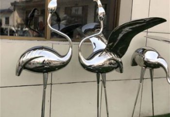 城市丹頂鶴雕塑 風景區(qū)彩繪雕塑 抽象擺件