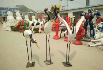 仿真仙鶴雕塑 酒店公園雕塑 風(fēng)景區(qū)擺件