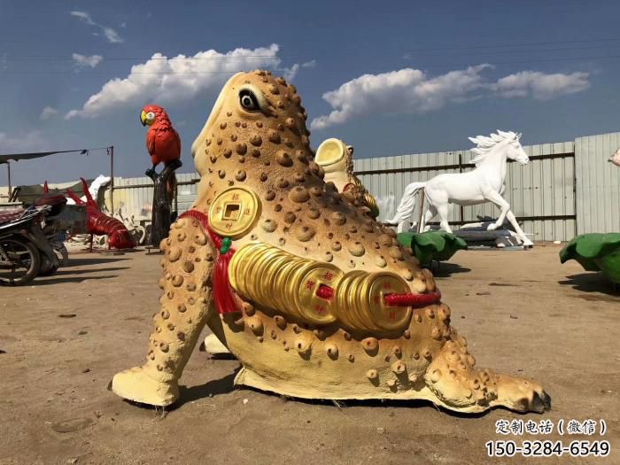 仿真金蟾雕塑 店門口園林雕塑 招財動物小品