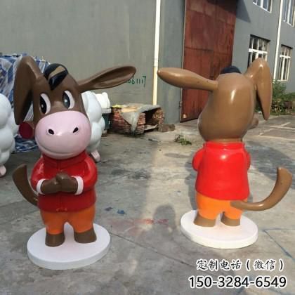 園林老虎雕塑 城市廣場(chǎng)雕塑 步行街?jǐn)[件