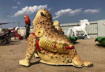 仿真金蟾雕塑 店門口園林雕塑 招財(cái)動(dòng)物小品