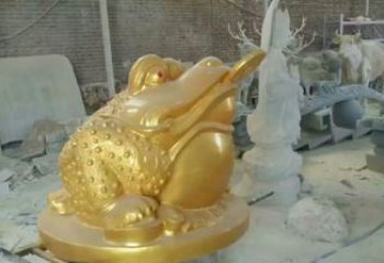 商業(yè)街金蟾雕塑 售樓處動(dòng)物雕塑 招財(cái)擺件