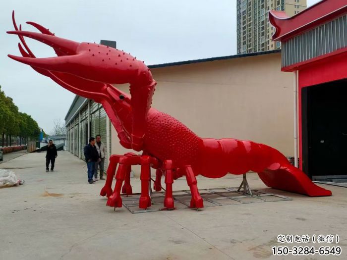 庭院龍蝦雕塑 城市古銅色雕塑 生物小品