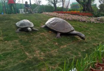 公園烏龜?shù)袼?酒店門口雕塑 彩繪擺件