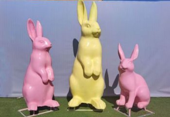 城市兔子雕塑 風景區(qū)彩繪雕塑 抽象擺件