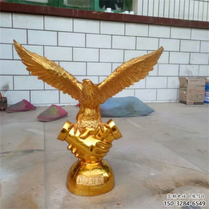酒店老鷹雕塑 庭院仿真雕塑 彩繪小品