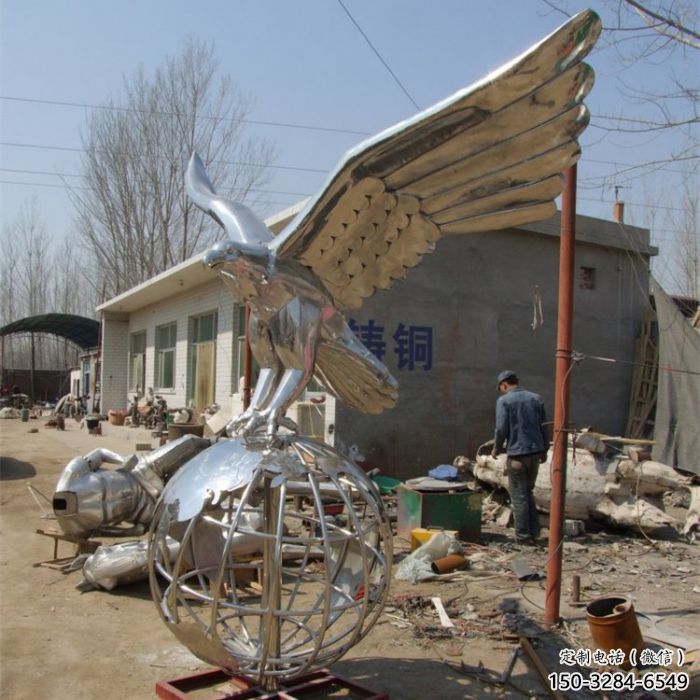 大型老鷹雕塑 商業(yè)街廣場雕塑 古銅色擺件