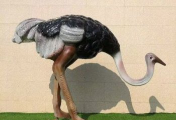 抽象鴕鳥雕塑 店門口彩繪雕塑 步行街?jǐn)[件