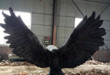 古銅色老鷹雕塑 大型城市雕塑 商業(yè)街?jǐn)[件