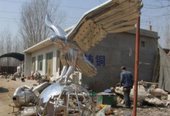 大型老鷹雕塑 商業(yè)街廣場雕塑 古銅色擺件