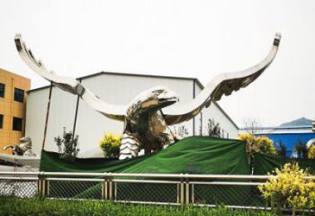園林老鷹雕塑 城市廣場(chǎng)雕塑 步行街?jǐn)[件