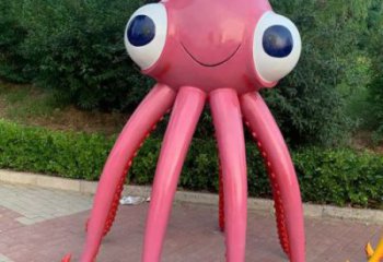公園章魚(yú)雕塑 酒店門(mén)口雕塑 彩繪擺件