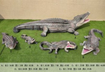 大型鱷魚(yú)雕塑 步行街宣傳雕塑 仿真擺件
