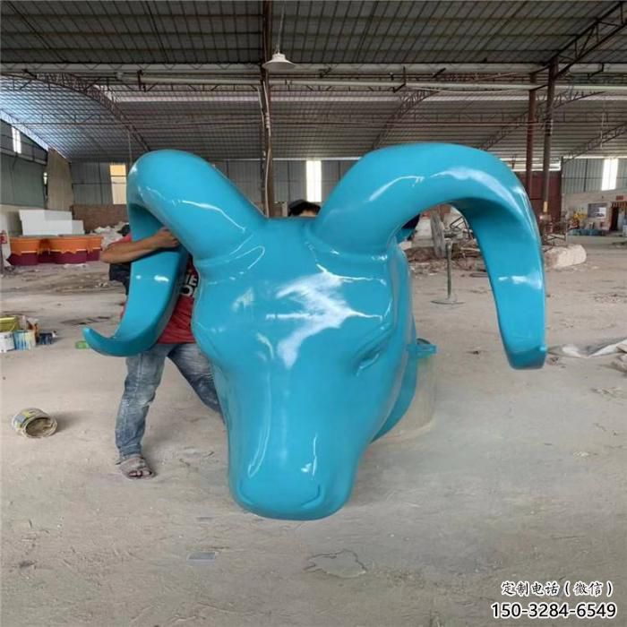 店門口牛頭雕塑 創(chuàng)意景觀雕塑 仿真擺件