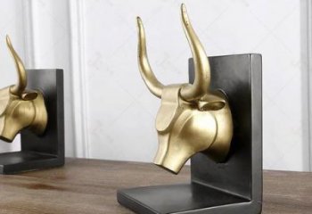 彩繪牛角雕塑 仿真動(dòng)物雕塑 步行街?jǐn)[件