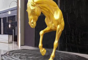 園林馬頭雕塑 城市廣場(chǎng)雕塑 步行街?jǐn)[件