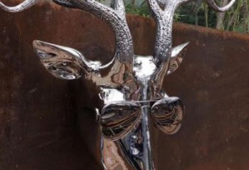 售樓處鹿頭雕塑 商業(yè)街仿真雕塑 動物擺件