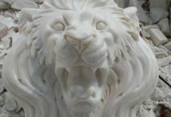 城市獅子頭雕塑 風(fēng)景區(qū)彩繪雕塑 抽象擺件