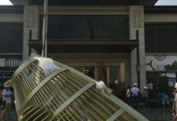 售樓處魚(yú)尾雕塑 城市廣場(chǎng)雕塑 步行街?jǐn)[件