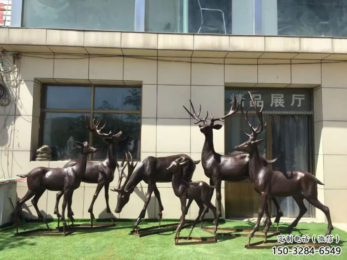 仿古麋鹿雕塑 庭院彩繪雕塑 田間小品 仿古麋鹿雕塑 庭院彩繪雕塑 田間小品