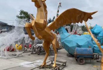 門(mén)口飛馬雕塑 售樓處仿真雕塑 彩繪小品
