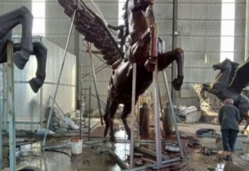 庭院飛馬雕塑 城市古銅色雕塑 動物小品