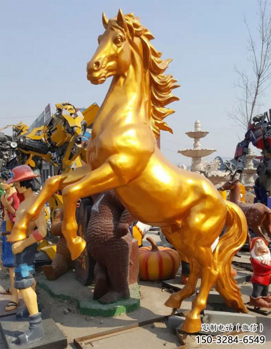 城市金馬雕塑 風(fēng)景區(qū)彩繪雕塑 抽象擺件