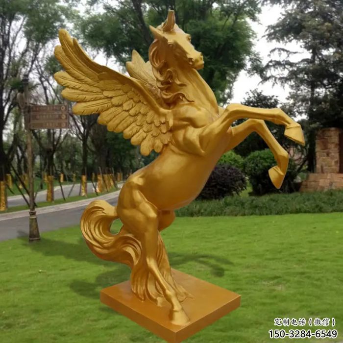 公園金馬雕塑 酒店門口雕塑 彩繪擺件