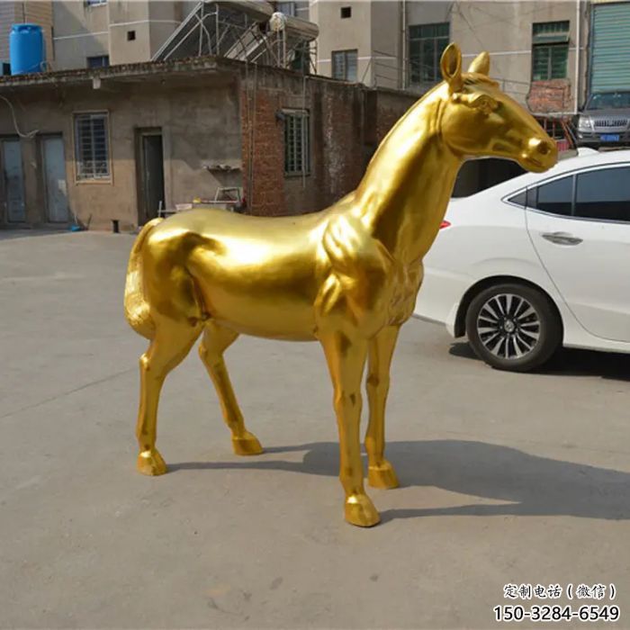 酒店金馬雕塑 庭院仿真雕塑 彩繪小品