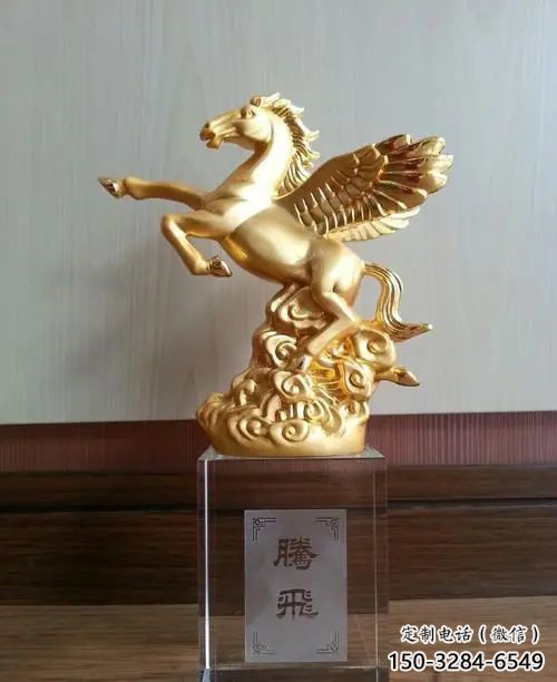 門口金馬雕塑 售樓處仿真雕塑 彩繪小品