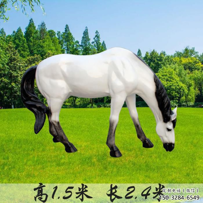 城市白馬雕塑 風景區(qū)彩繪雕塑 抽象擺件