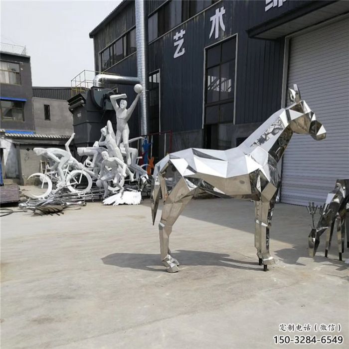 商業(yè)街駿馬雕塑 售樓處雕塑 動物擺件
