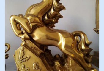 園林馬踏飛燕雕塑 城市廣場(chǎng)雕塑 步行街?jǐn)[件
