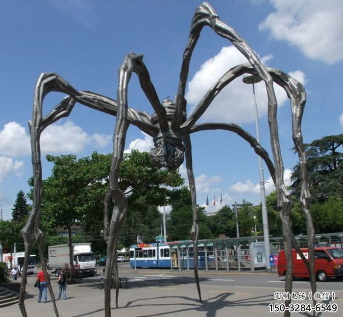 園林蜘蛛雕塑 城市廣場雕塑 步行街?jǐn)[件