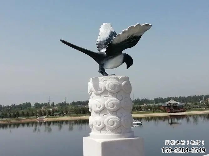 商業(yè)街喜鵲雕塑 售樓處雕塑 動物擺件