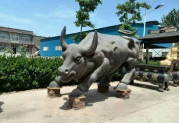 古銅色開荒牛雕塑 大型城市雕塑 商業(yè)街擺件