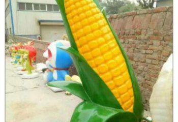 創(chuàng)意玉米雕塑 步行街店門口雕塑 農作物小品