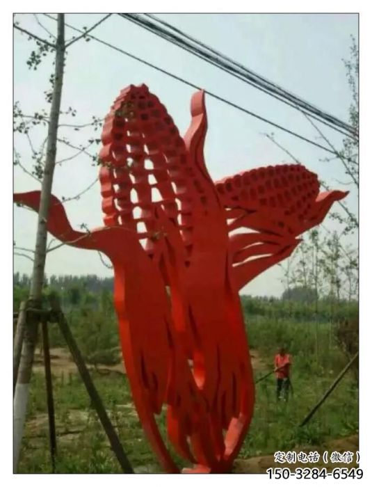 鏤空玉米雕塑 廣場農(nóng)作物雕塑 門口小品
