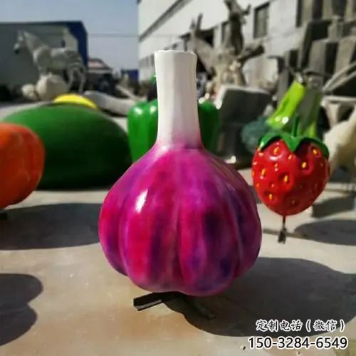 大型大蒜雕塑 步行街果蔬雕塑 仿真擺件