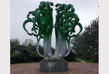 鏤空白菜雕塑 廣場(chǎng)果蔬雕塑 門口小品