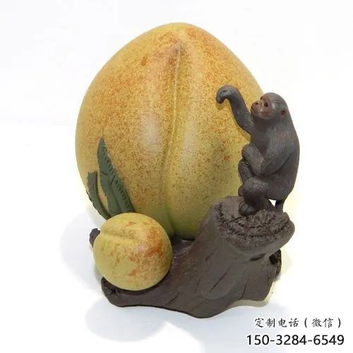 風景區(qū)壽桃雕塑 售樓處廣場雕塑 仿古擺件
