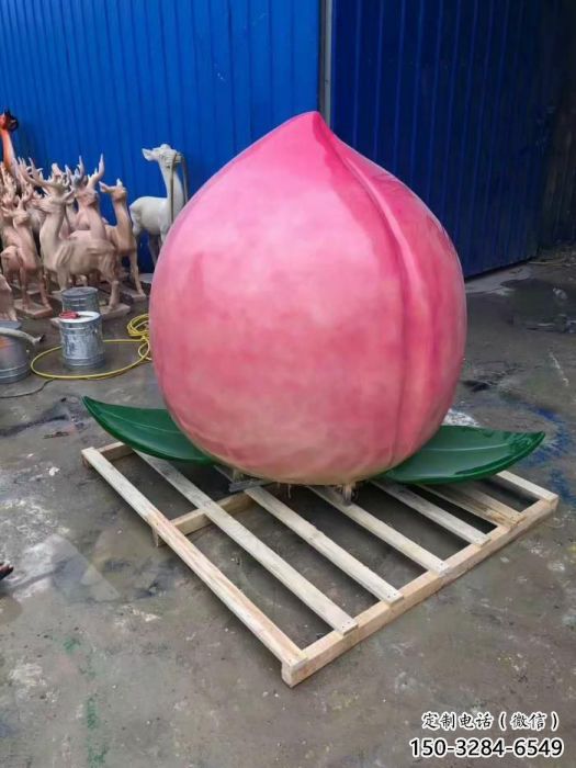 彩繪桃子雕塑 仿真雕塑 步行街?jǐn)[件 彩繪桃子雕塑 仿真雕塑 步行街?jǐn)[件