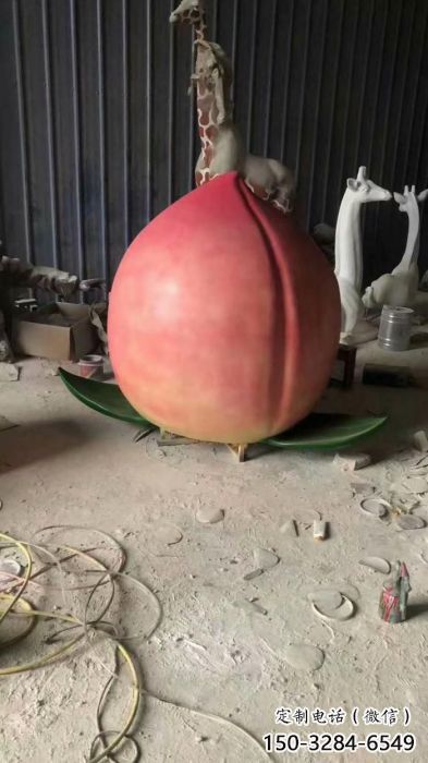 園林桃子雕塑 風(fēng)景區(qū)仿真雕塑 廣場小品