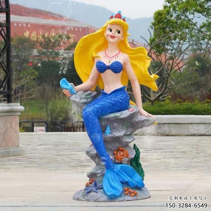 庭院美人魚(yú)雕塑 城市彩繪雕塑 卡通小品 庭院美人魚(yú)雕塑 城市彩繪雕塑 卡通小品