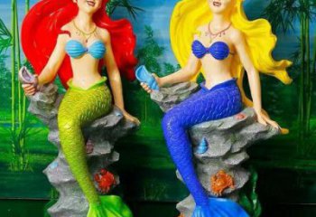 動(dòng)漫美人魚雕塑 店門口園林雕塑 卡通小品